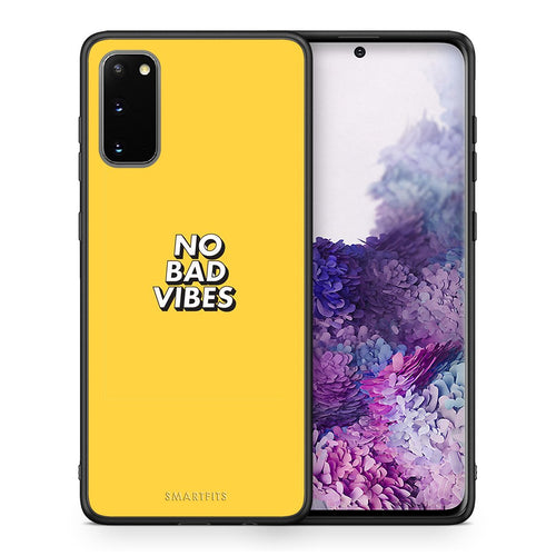 Θήκη Samsung S20 Vibes Text από τη Smartfits με σχέδιο στο πίσω μέρος και μαύρο περίβλημα | Samsung S20 Vibes Text case with colorful back and black bezels