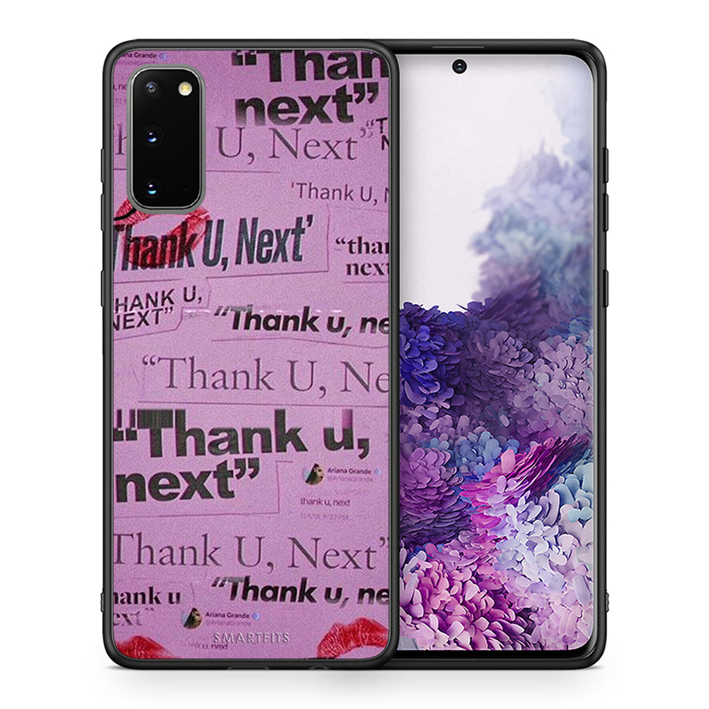 Θήκη Αγίου Βαλεντίνου Samsung S20 Thank You Next από τη Smartfits με σχέδιο στο πίσω μέρος και μαύρο περίβλημα | Samsung S20 Thank You Next case with colorful back and black bezels