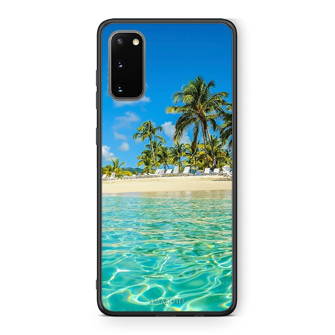 Samsung S20 Tropical Vibes Θήκη από τη Smartfits με σχέδιο στο πίσω μέρος και μαύρο περίβλημα | Smartphone case with colorful back and black bezels by Smartfits