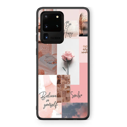 Samsung S20 Ultra Aesthetic Collage θήκη από τη Smartfits με σχέδιο στο πίσω μέρος και μαύρο περίβλημα | Smartphone case with colorful back and black bezels by Smartfits