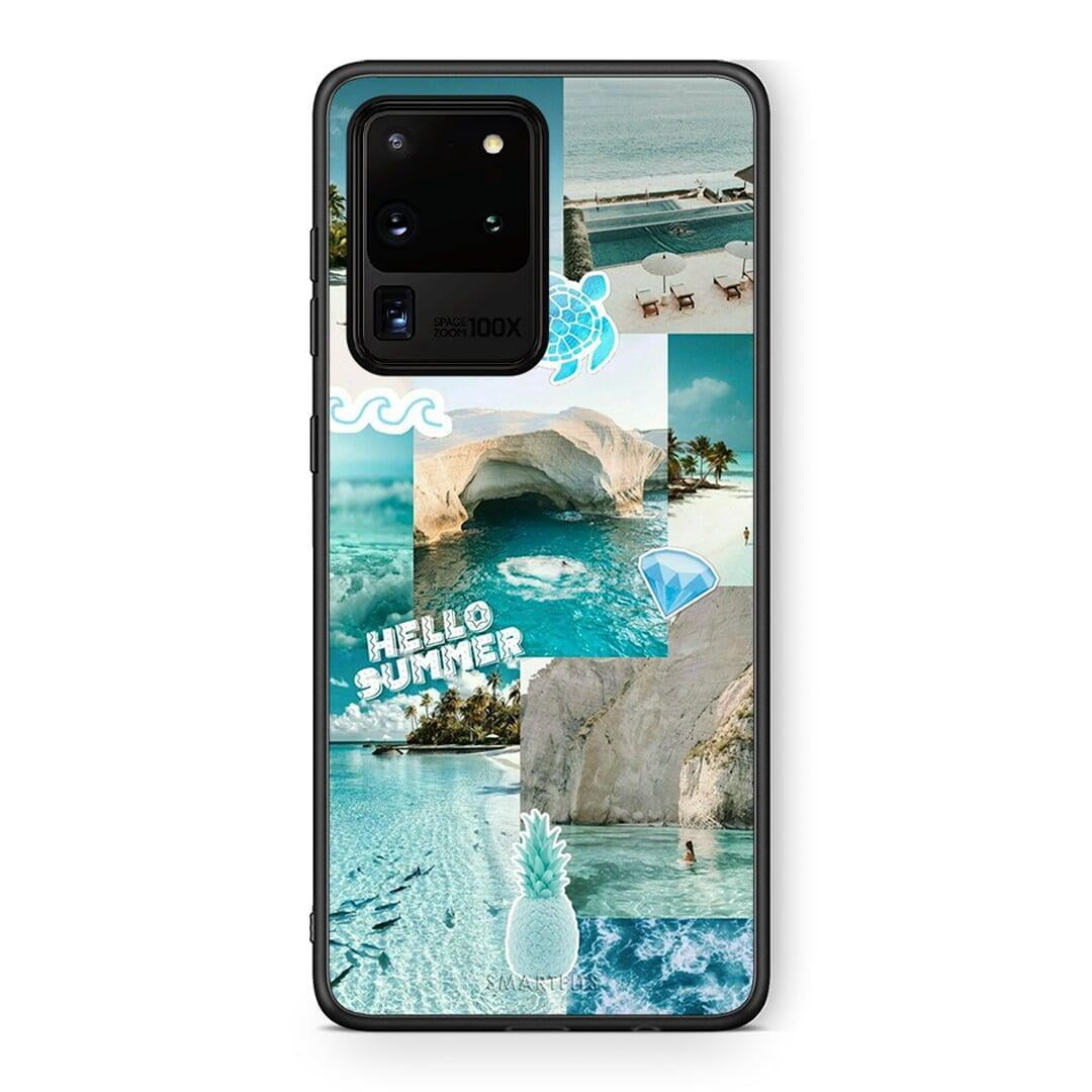 Samsung S20 Ultra Aesthetic Summer Θήκη από τη Smartfits με σχέδιο στο πίσω μέρος και μαύρο περίβλημα | Smartphone case with colorful back and black bezels by Smartfits