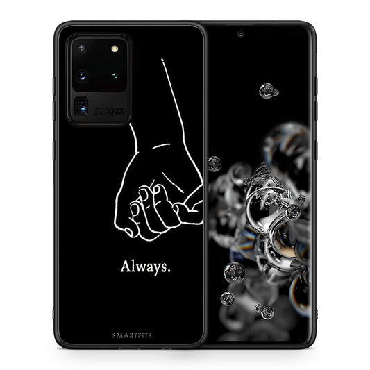 Θήκη Αγίου Βαλεντίνου Samsung S20 Ultra Always & Forever 1 από τη Smartfits με σχέδιο στο πίσω μέρος και μαύρο περίβλημα | Samsung S20 Ultra Always & Forever 1 case with colorful back and black bezels