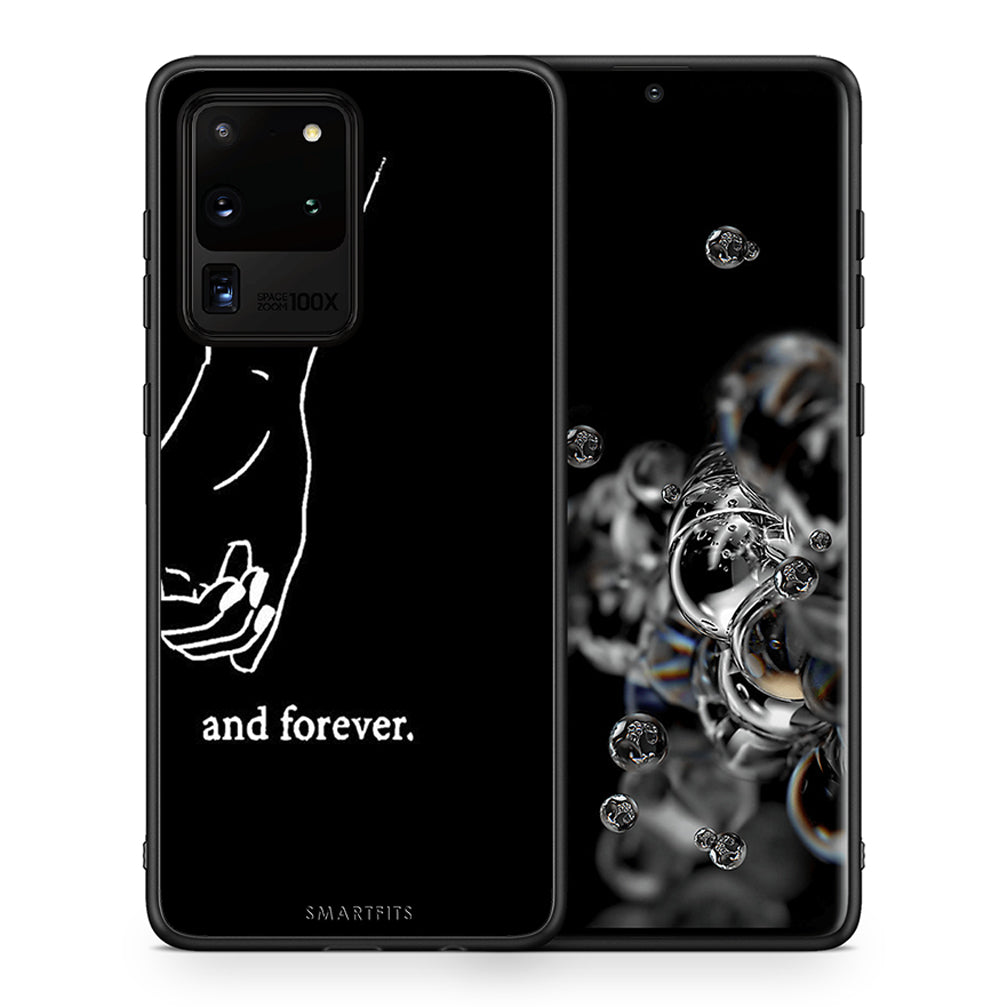 Θήκη Αγίου Βαλεντίνου Samsung S20 Ultra Always & Forever 2 από τη Smartfits με σχέδιο στο πίσω μέρος και μαύρο περίβλημα | Samsung S20 Ultra Always & Forever 2 case with colorful back and black bezels
