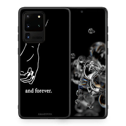 Θήκη Αγίου Βαλεντίνου Samsung S20 Ultra Always & Forever 2 από τη Smartfits με σχέδιο στο πίσω μέρος και μαύρο περίβλημα | Samsung S20 Ultra Always & Forever 2 case with colorful back and black bezels