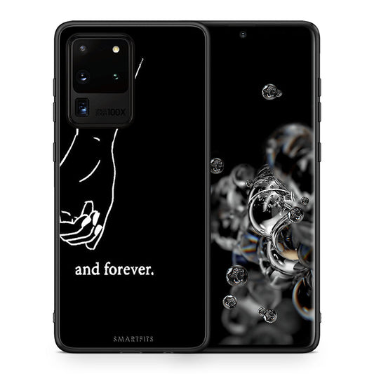 Θήκη Αγίου Βαλεντίνου Samsung S20 Ultra Always & Forever 2 από τη Smartfits με σχέδιο στο πίσω μέρος και μαύρο περίβλημα | Samsung S20 Ultra Always & Forever 2 case with colorful back and black bezels