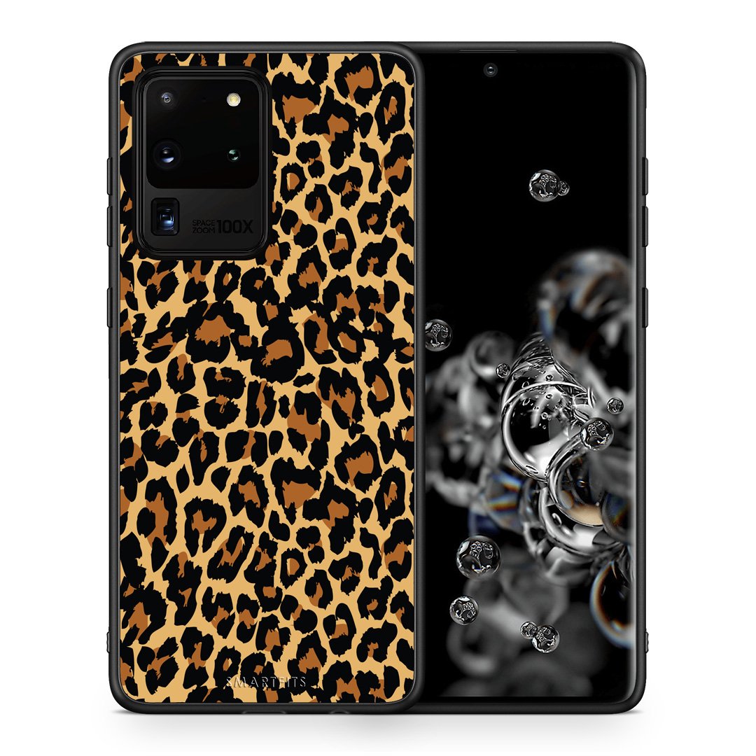 Θήκη Samsung S20 Ultra Leopard Animal από τη Smartfits με σχέδιο στο πίσω μέρος και μαύρο περίβλημα | Samsung S20 Ultra Leopard Animal case with colorful back and black bezels