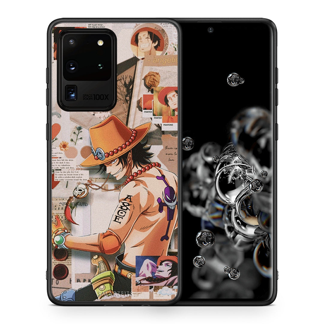 Θήκη Samsung S20 Ultra Anime Collage από τη Smartfits με σχέδιο στο πίσω μέρος και μαύρο περίβλημα | Samsung S20 Ultra Anime Collage case with colorful back and black bezels