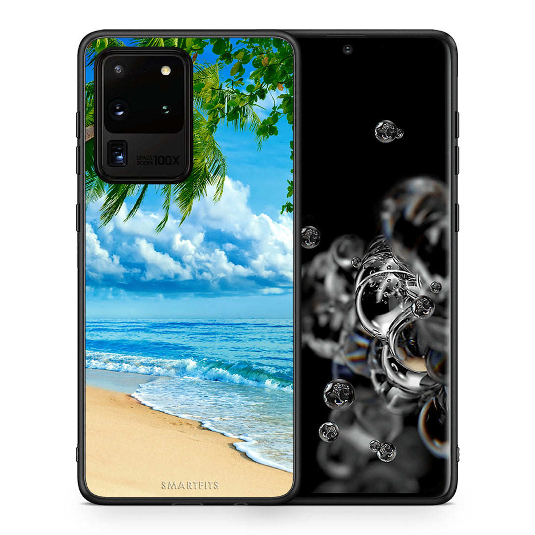 Θήκη Samsung S20 Ultra Beautiful Beach από τη Smartfits με σχέδιο στο πίσω μέρος και μαύρο περίβλημα | Samsung S20 Ultra Beautiful Beach case with colorful back and black bezels