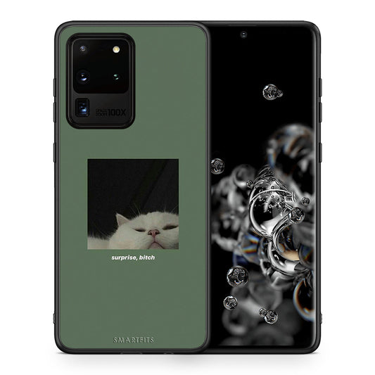 Θήκη Samsung S20 Ultra Bitch Surprise από τη Smartfits με σχέδιο στο πίσω μέρος και μαύρο περίβλημα | Samsung S20 Ultra Bitch Surprise case with colorful back and black bezels