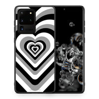 Thumbnail for Θήκη Samsung S20 Ultra Black Hearts από τη Smartfits με σχέδιο στο πίσω μέρος και μαύρο περίβλημα | Samsung S20 Ultra Black Hearts case with colorful back and black bezels