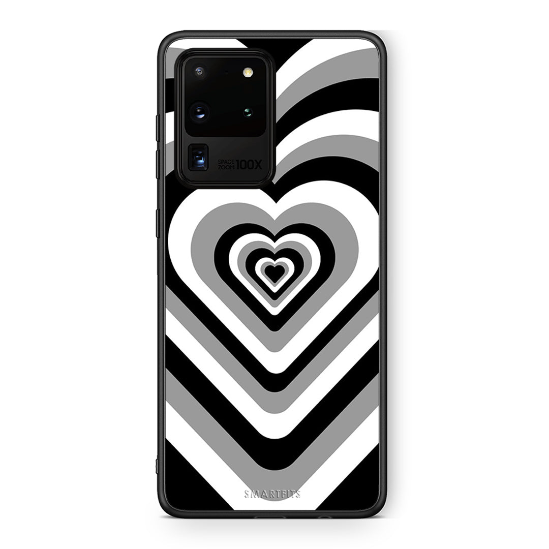 Samsung S20 Ultra Black Hearts θήκη από τη Smartfits με σχέδιο στο πίσω μέρος και μαύρο περίβλημα | Smartphone case with colorful back and black bezels by Smartfits