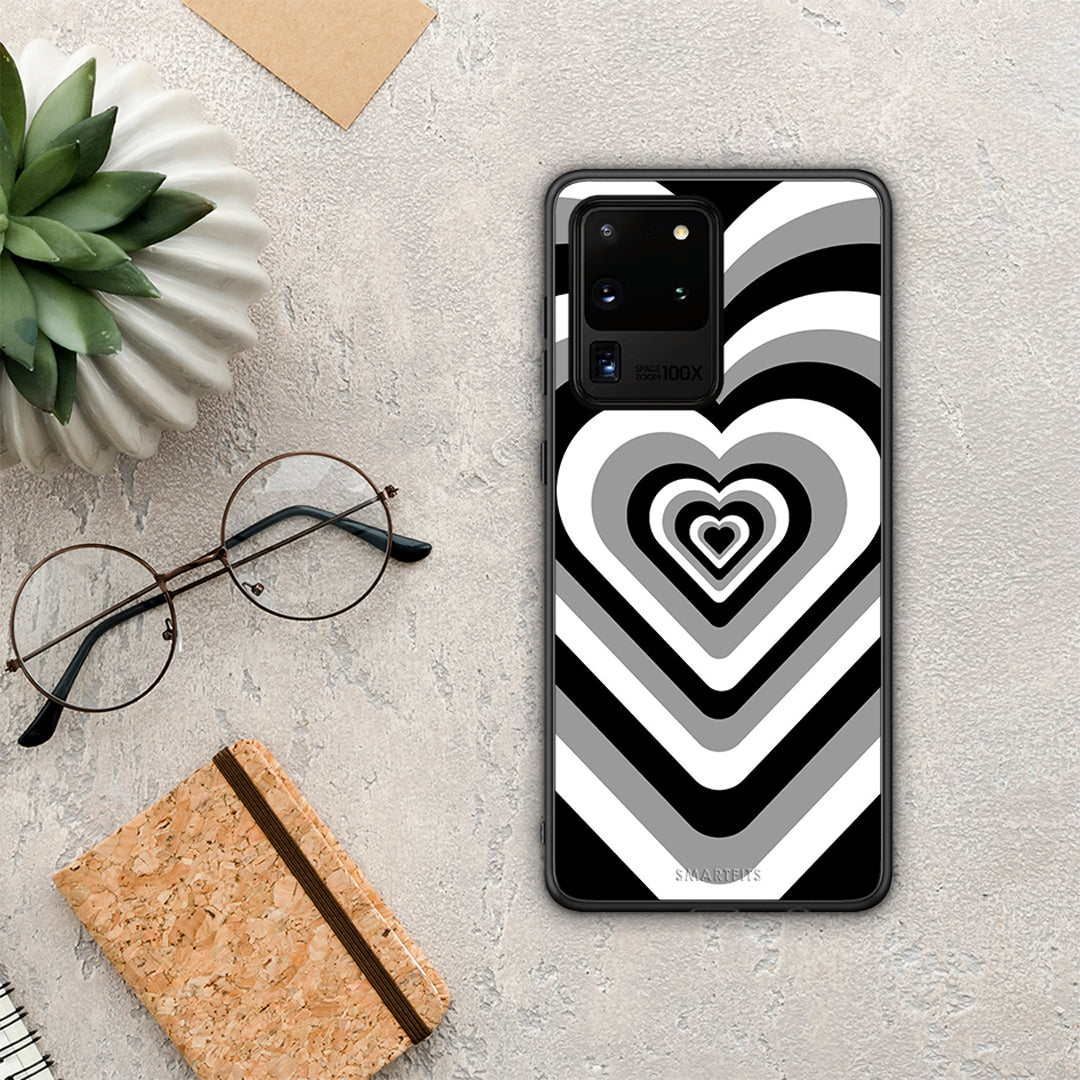 Black Hearts - Samsung Galaxy S20 Ultra θήκη