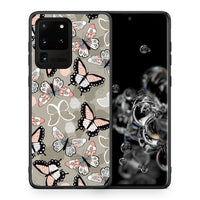 Thumbnail for Θήκη Samsung S20 Ultra Butterflies Boho από τη Smartfits με σχέδιο στο πίσω μέρος και μαύρο περίβλημα | Samsung S20 Ultra Butterflies Boho case with colorful back and black bezels