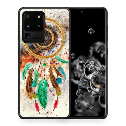 Θήκη Samsung S20 Ultra DreamCatcher Boho από τη Smartfits με σχέδιο στο πίσω μέρος και μαύρο περίβλημα | Samsung S20 Ultra DreamCatcher Boho case with colorful back and black bezels