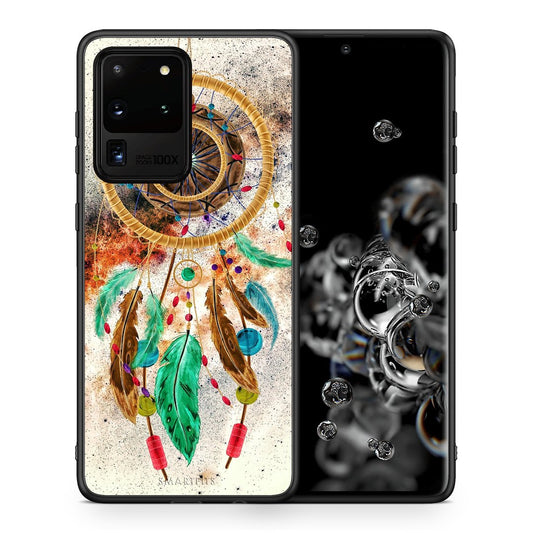 Θήκη Samsung S20 Ultra DreamCatcher Boho από τη Smartfits με σχέδιο στο πίσω μέρος και μαύρο περίβλημα | Samsung S20 Ultra DreamCatcher Boho case with colorful back and black bezels