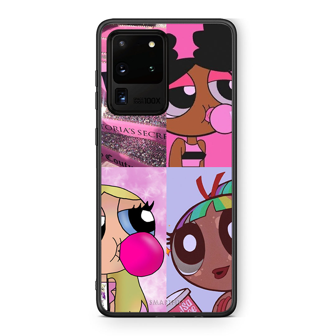 Samsung S20 Ultra Bubble Girls Θήκη Αγίου Βαλεντίνου από τη Smartfits με σχέδιο στο πίσω μέρος και μαύρο περίβλημα | Smartphone case with colorful back and black bezels by Smartfits