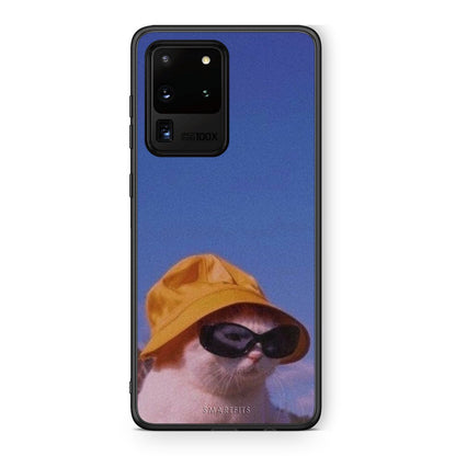 Samsung S20 Ultra Cat Diva θήκη από τη Smartfits με σχέδιο στο πίσω μέρος και μαύρο περίβλημα | Smartphone case with colorful back and black bezels by Smartfits