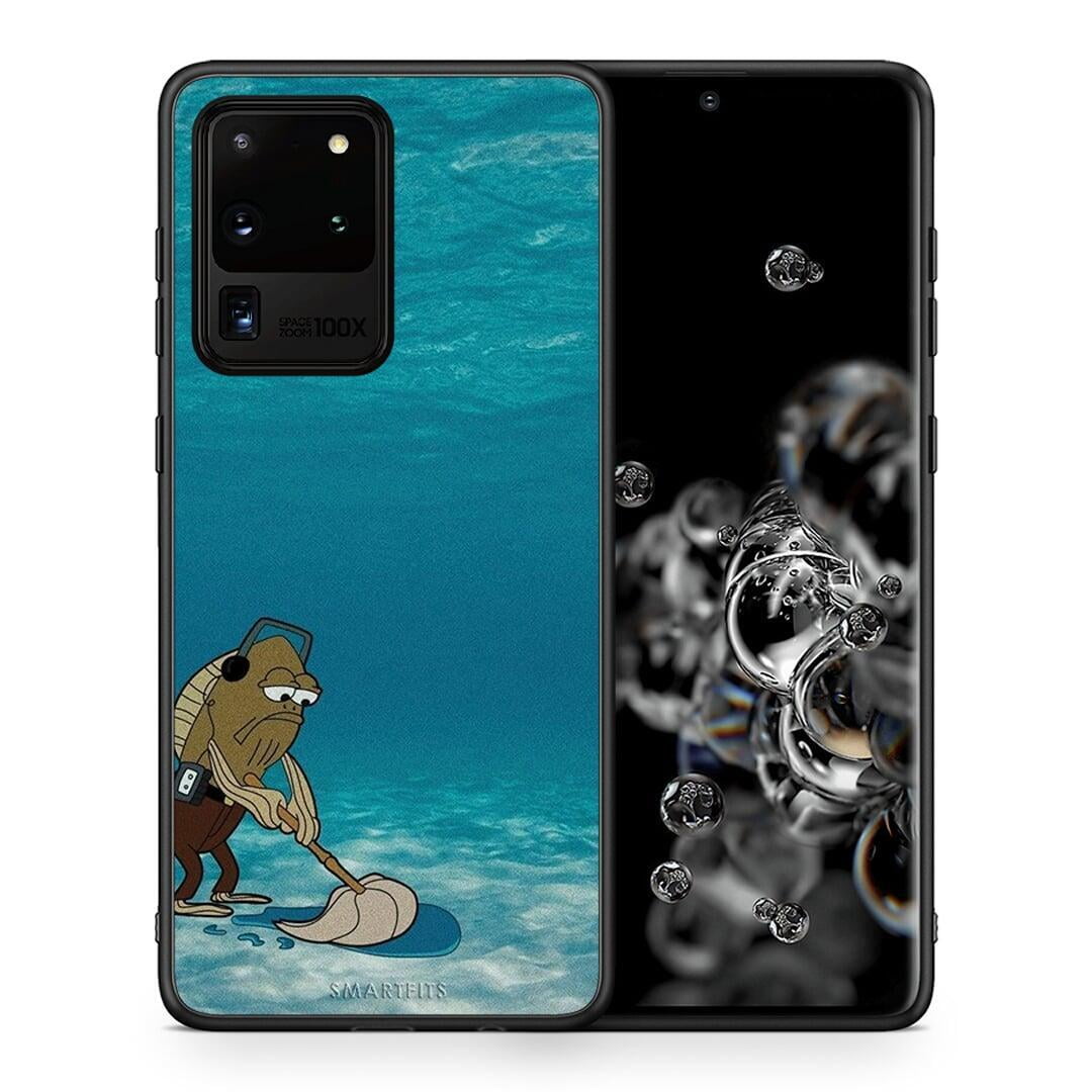 Θήκη Samsung S20 Ultra Clean The Ocean από τη Smartfits με σχέδιο στο πίσω μέρος και μαύρο περίβλημα | Samsung S20 Ultra Clean The Ocean case with colorful back and black bezels