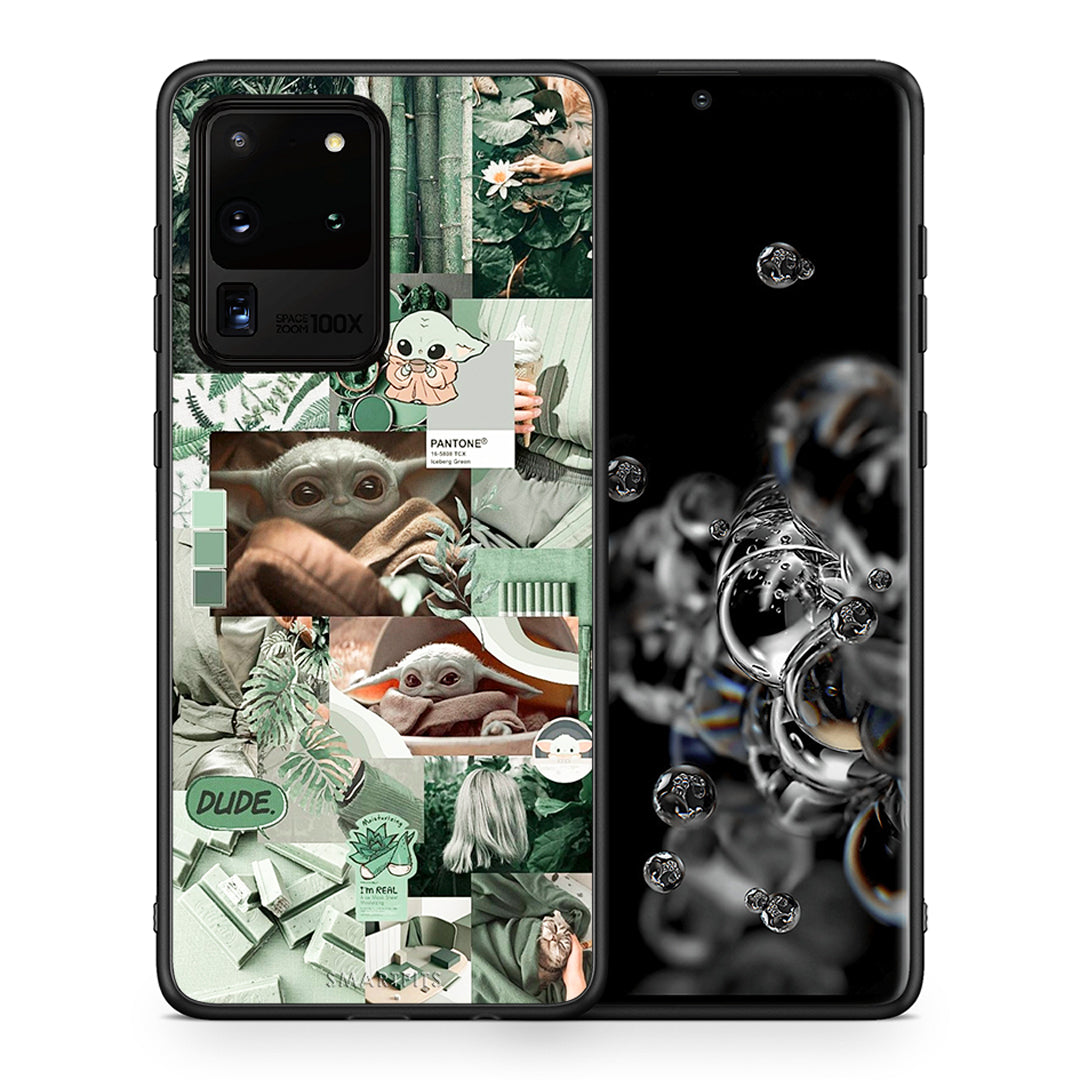 Θήκη Αγίου Βαλεντίνου Samsung S20 Ultra Collage Dude από τη Smartfits με σχέδιο στο πίσω μέρος και μαύρο περίβλημα | Samsung S20 Ultra Collage Dude case with colorful back and black bezels