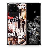 Thumbnail for Θήκη Αγίου Βαλεντίνου Samsung S20 Ultra Collage Fashion από τη Smartfits με σχέδιο στο πίσω μέρος και μαύρο περίβλημα | Samsung S20 Ultra Collage Fashion case with colorful back and black bezels
