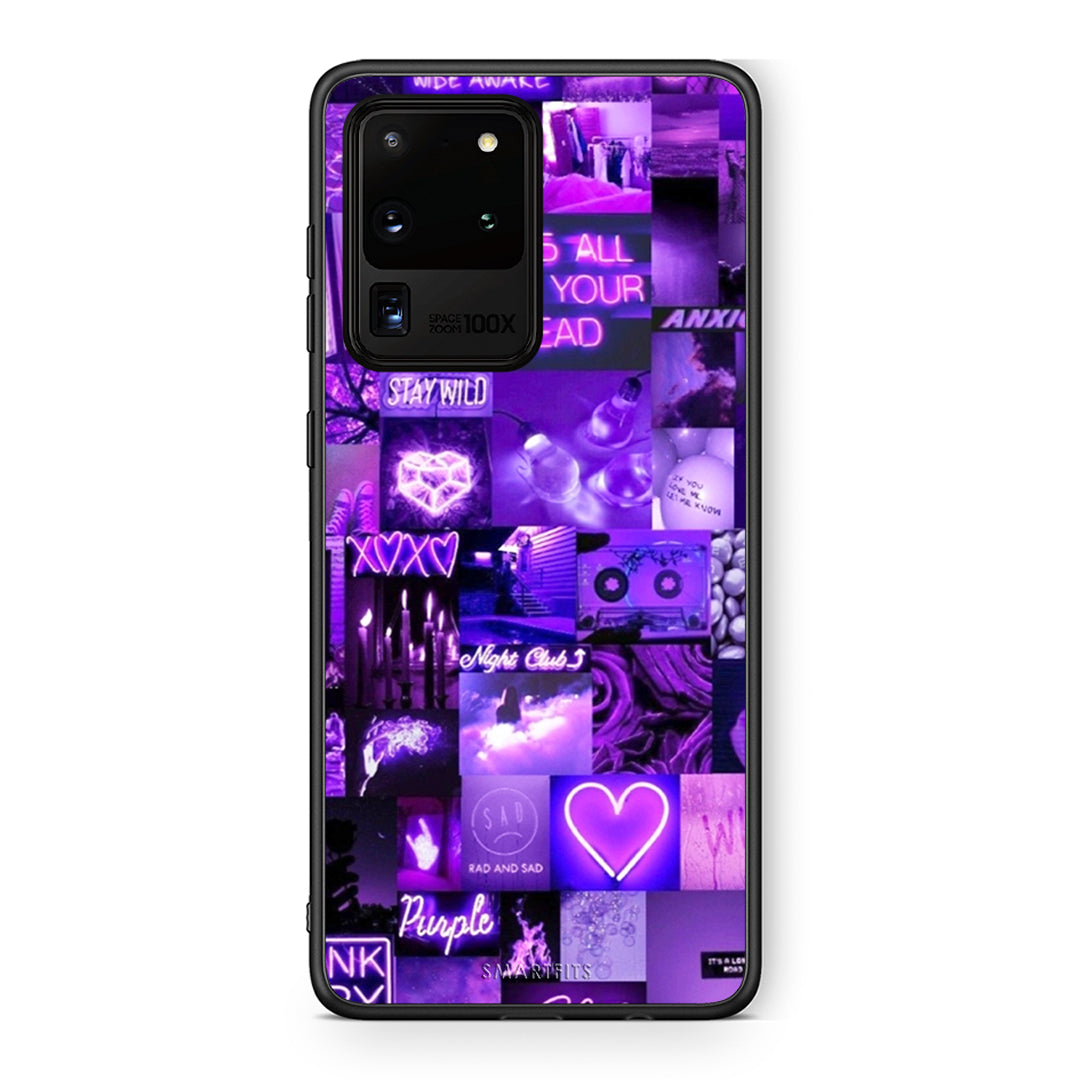 Samsung S20 Ultra Collage Stay Wild Θήκη Αγίου Βαλεντίνου από τη Smartfits με σχέδιο στο πίσω μέρος και μαύρο περίβλημα | Smartphone case with colorful back and black bezels by Smartfits