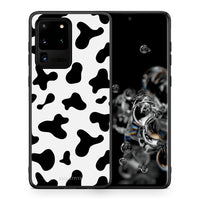 Thumbnail for Θήκη Samsung S20 Ultra Cow Print από τη Smartfits με σχέδιο στο πίσω μέρος και μαύρο περίβλημα | Samsung S20 Ultra Cow Print case with colorful back and black bezels