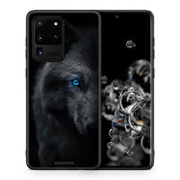 Thumbnail for Θήκη Samsung S20 Ultra Dark Wolf από τη Smartfits με σχέδιο στο πίσω μέρος και μαύρο περίβλημα | Samsung S20 Ultra Dark Wolf case with colorful back and black bezels