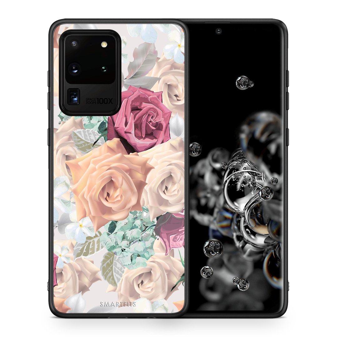 Θήκη Samsung S20 Ultra Bouquet Floral από τη Smartfits με σχέδιο στο πίσω μέρος και μαύρο περίβλημα | Samsung S20 Ultra Bouquet Floral case with colorful back and black bezels