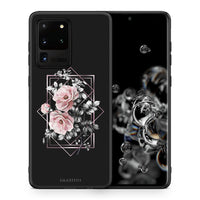 Thumbnail for Θήκη Samsung S20 Ultra Frame Flower από τη Smartfits με σχέδιο στο πίσω μέρος και μαύρο περίβλημα | Samsung S20 Ultra Frame Flower case with colorful back and black bezels