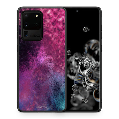 Θήκη Samsung S20 Ultra Aurora Galaxy από τη Smartfits με σχέδιο στο πίσω μέρος και μαύρο περίβλημα | Samsung S20 Ultra Aurora Galaxy case with colorful back and black bezels