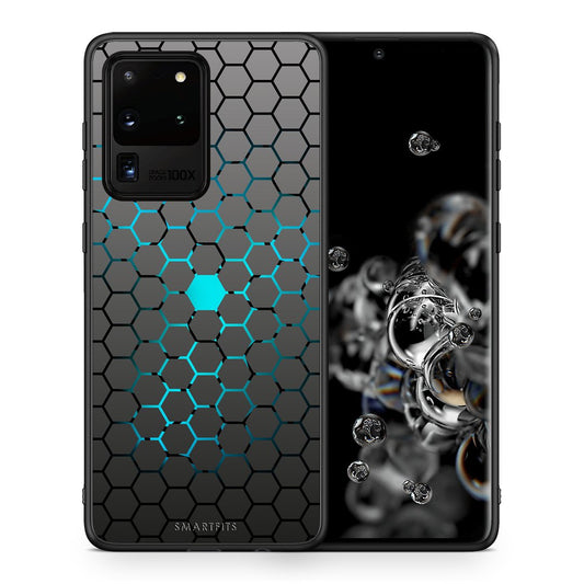 Θήκη Samsung S20 Ultra Hexagonal Geometric από τη Smartfits με σχέδιο στο πίσω μέρος και μαύρο περίβλημα | Samsung S20 Ultra Hexagonal Geometric case with colorful back and black bezels