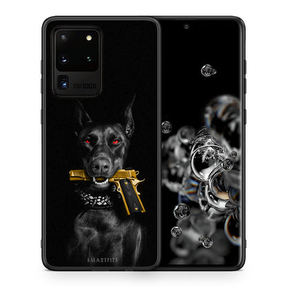 Θήκη Αγίου Βαλεντίνου Samsung S20 Ultra Golden Gun από τη Smartfits με σχέδιο στο πίσω μέρος και μαύρο περίβλημα | Samsung S20 Ultra Golden Gun case with colorful back and black bezels