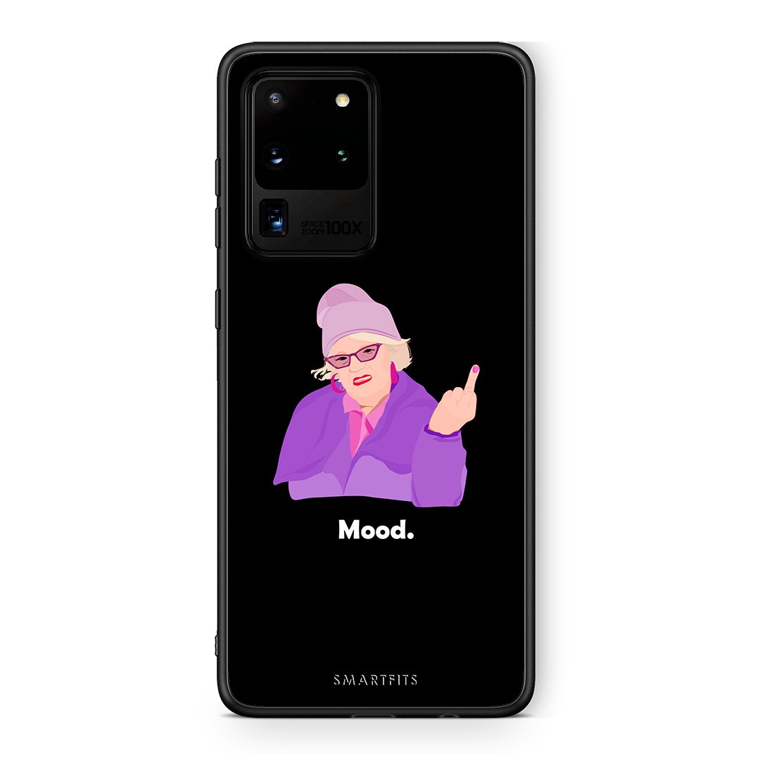 Samsung S20 Ultra Grandma Mood Black θήκη από τη Smartfits με σχέδιο στο πίσω μέρος και μαύρο περίβλημα | Smartphone case with colorful back and black bezels by Smartfits
