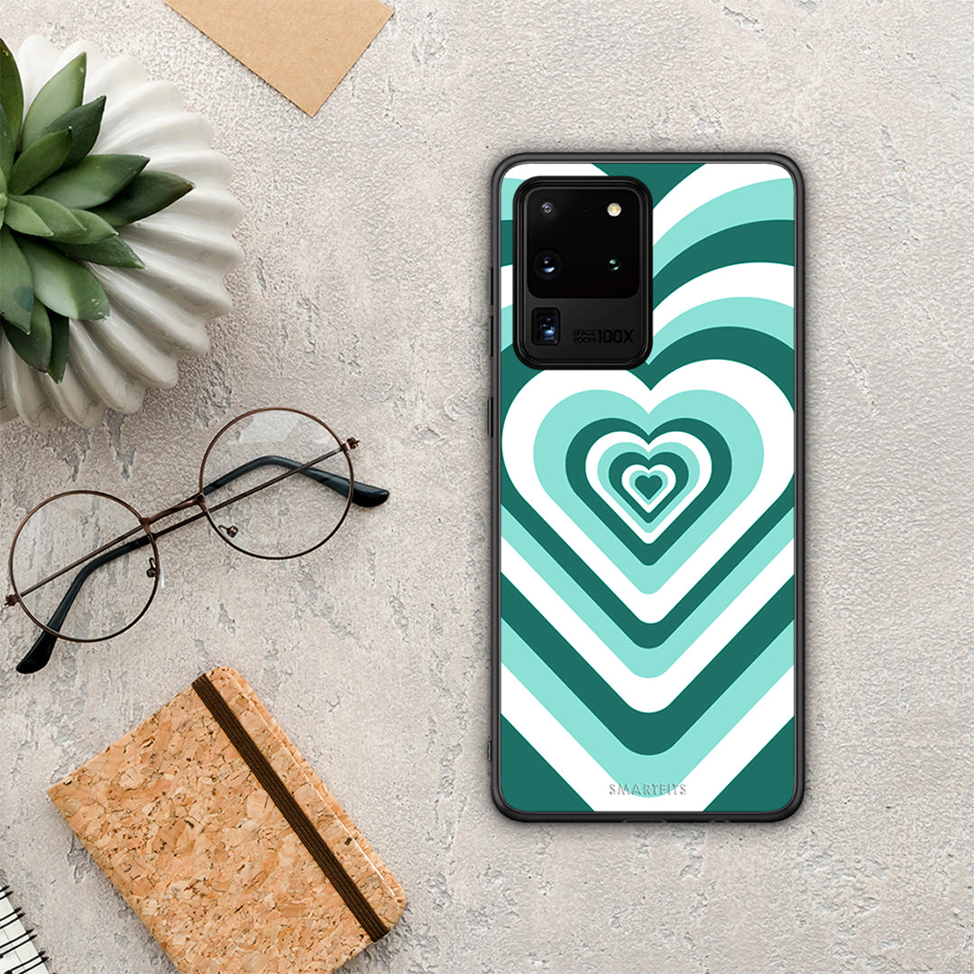 Green Hearts - Samsung Galaxy S20 Ultra θήκη