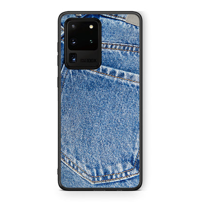 Samsung S20 Ultra Jeans Pocket θήκη από τη Smartfits με σχέδιο στο πίσω μέρος και μαύρο περίβλημα | Smartphone case with colorful back and black bezels by Smartfits