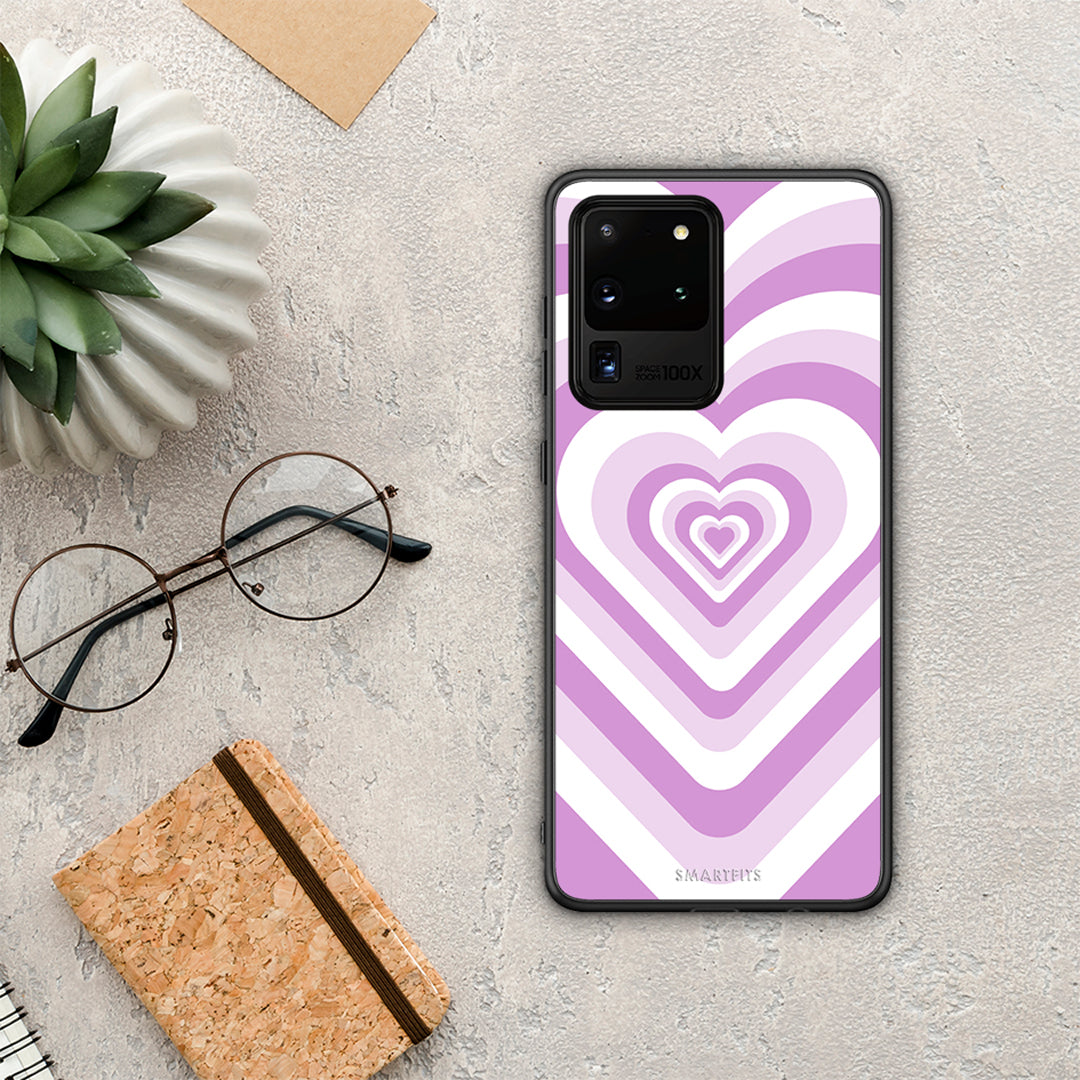 Lilac Hearts - Samsung Galaxy S20 Ultra θήκη