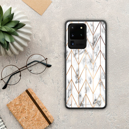 Marble Gold Geometric - Samsung Galaxy S20 Ultra θήκη