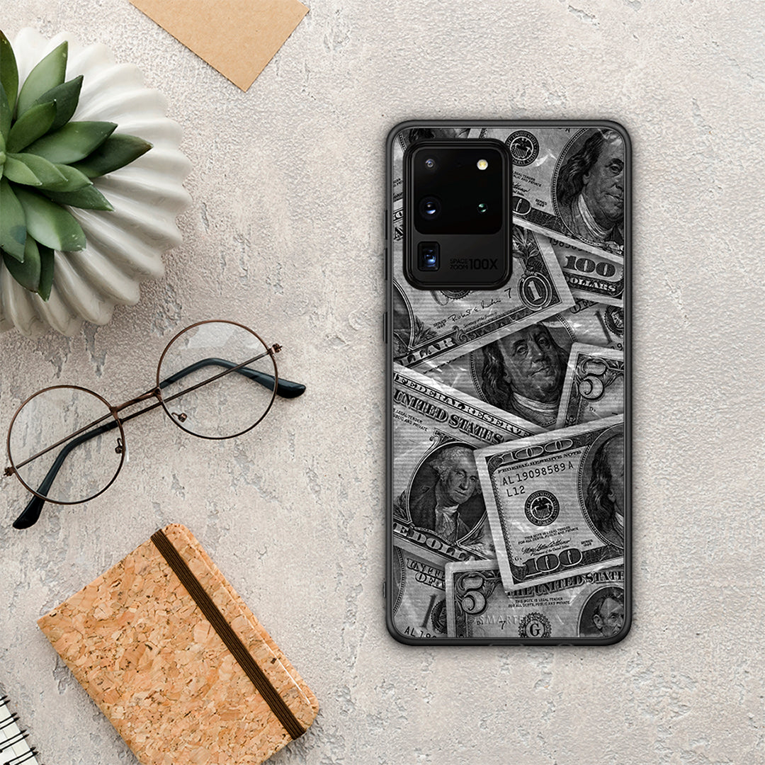 Money Dollars - Samsung Galaxy S20 Ultra θήκη