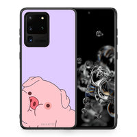 Thumbnail for Θήκη Αγίου Βαλεντίνου Samsung S20 Ultra Pig Love 2 από τη Smartfits με σχέδιο στο πίσω μέρος και μαύρο περίβλημα | Samsung S20 Ultra Pig Love 2 case with colorful back and black bezels