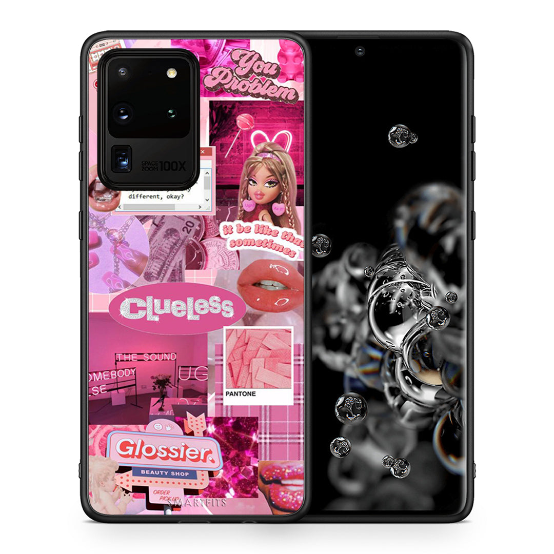 Θήκη Αγίου Βαλεντίνου Samsung S20 Ultra Pink Love από τη Smartfits με σχέδιο στο πίσω μέρος και μαύρο περίβλημα | Samsung S20 Ultra Pink Love case with colorful back and black bezels