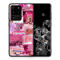 Thumbnail for Θήκη Αγίου Βαλεντίνου Samsung S20 Ultra Pink Love από τη Smartfits με σχέδιο στο πίσω μέρος και μαύρο περίβλημα | Samsung S20 Ultra Pink Love case with colorful back and black bezels