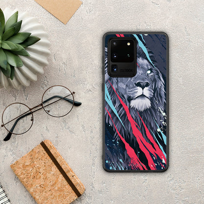 PopArt Lion Designer - Samsung Galaxy S20 Ultra θήκη