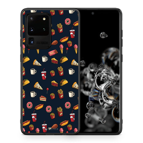 Θήκη Samsung S20 Ultra Hungry Random από τη Smartfits με σχέδιο στο πίσω μέρος και μαύρο περίβλημα | Samsung S20 Ultra Hungry Random case with colorful back and black bezels