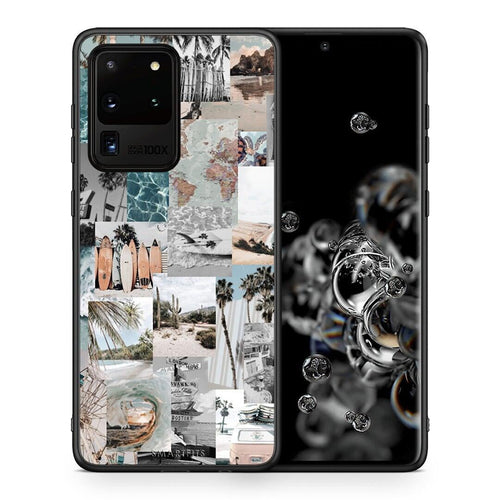 Θήκη Samsung S20 Ultra Retro Beach Life από τη Smartfits με σχέδιο στο πίσω μέρος και μαύρο περίβλημα | Samsung S20 Ultra Retro Beach Life case with colorful back and black bezels