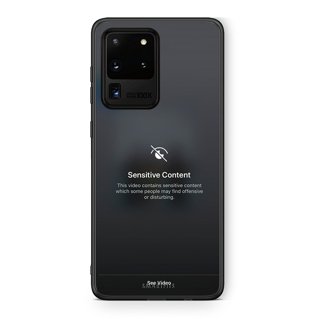 Samsung S20 Ultra Sensitive Content θήκη από τη Smartfits με σχέδιο στο πίσω μέρος και μαύρο περίβλημα | Smartphone case with colorful back and black bezels by Smartfits