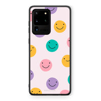 Thumbnail for Samsung S20 Ultra Smiley Faces θήκη από τη Smartfits με σχέδιο στο πίσω μέρος και μαύρο περίβλημα | Smartphone case with colorful back and black bezels by Smartfits