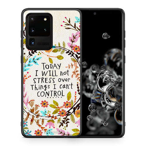 Θήκη Samsung S20 Ultra Stress Over από τη Smartfits με σχέδιο στο πίσω μέρος και μαύρο περίβλημα | Samsung S20 Ultra Stress Over case with colorful back and black bezels
