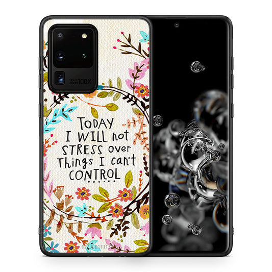 Θήκη Samsung S20 Ultra Stress Over από τη Smartfits με σχέδιο στο πίσω μέρος και μαύρο περίβλημα | Samsung S20 Ultra Stress Over case with colorful back and black bezels