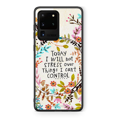 Samsung S20 Ultra Stress Over θήκη από τη Smartfits με σχέδιο στο πίσω μέρος και μαύρο περίβλημα | Smartphone case with colorful back and black bezels by Smartfits
