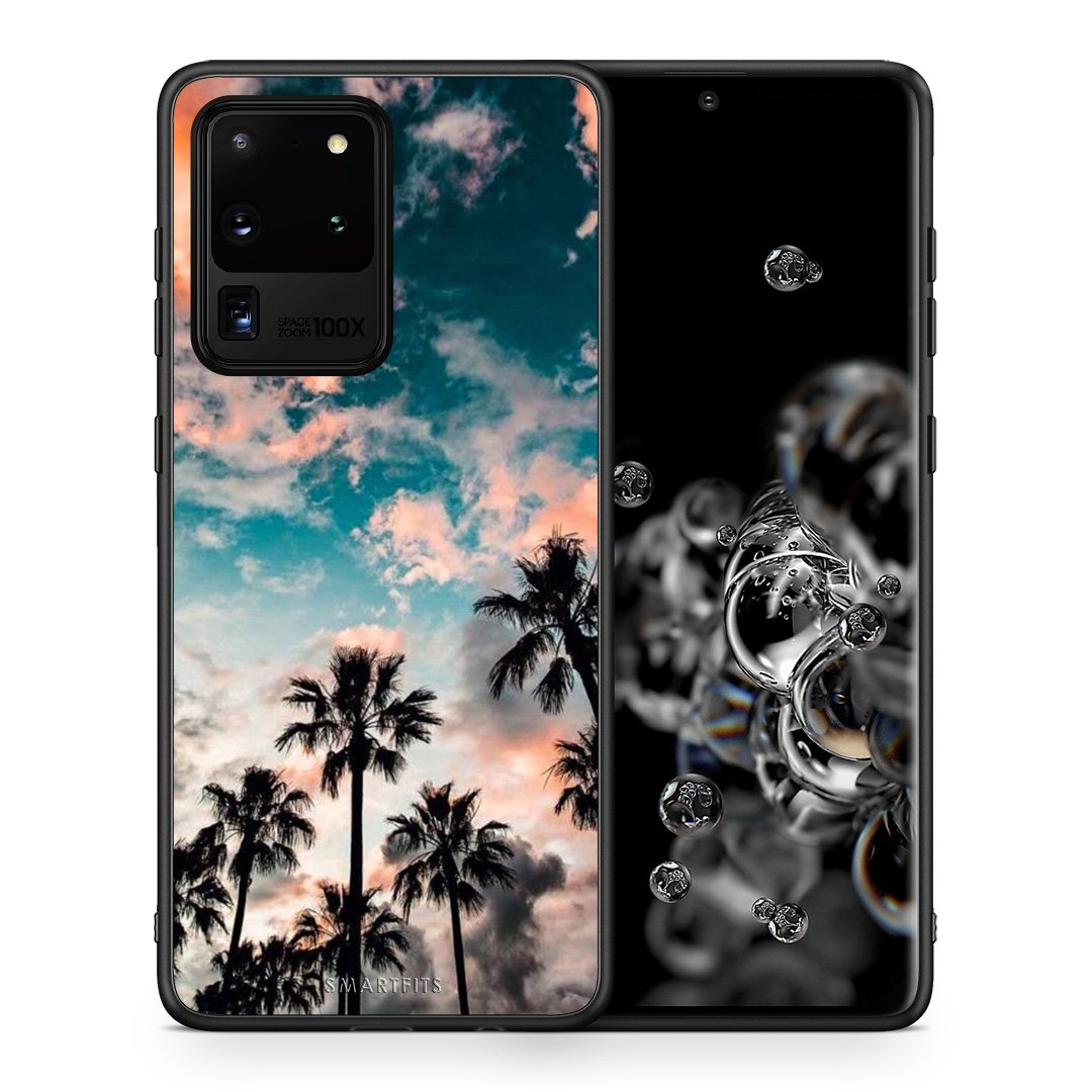 Θήκη Samsung S20 Ultra Sky Summer από τη Smartfits με σχέδιο στο πίσω μέρος και μαύρο περίβλημα | Samsung S20 Ultra Sky Summer case with colorful back and black bezels
